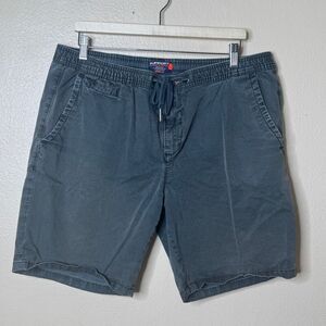 Superdry Shorts Men's 38 Gray Chino Pockets Outdoors Elastic Waist Drawstring